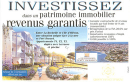 Publicités - Publicité Groupe France Epargne - Immobilier - Entre La Rochelle Et L'Ile D'Oléron - Fouras - Fort Boyard - Publicités
