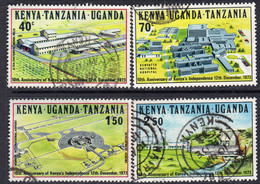 Kenya, Uganda & Tanzania 1973 10th Anniversary Of Kenya Independence Set Of 4, Used, SG 343/6 (BA2) - Kenya, Oeganda & Tanzania