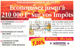 Publicités - Publicité Groupe France Investissements - Westotel - BIC Hotelier - Immobilier - Carquefou - Bon état - Publicités