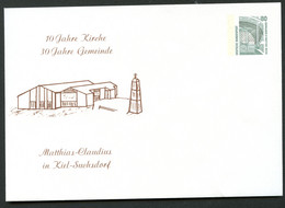 Bund PU288 B2/005-I KIRCHE MATTHIAS CLAUDIUS KIEL-SUCHSDORF 1988 - Privatumschläge - Ungebraucht