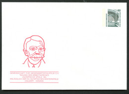 Bund PU288 C1/004-I PIERRE DE COUBERTIN Olympische Winterspiele Calgary 1988 - Buste Private - Nuovi