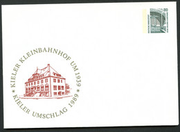 Bund PU288 C2/009 KLEINBAHNHOF KIEL 1989 - Enveloppes Privées - Neuves