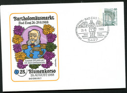 Bund PU288 D2/001 KAISER WILHELM I. Bartholomäusmarkt Bad Ems Sost. 1988 - Enveloppes Privées - Oblitérées