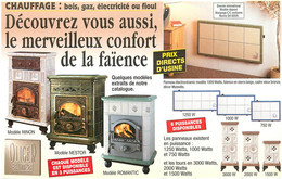 Publicités - Publicité Oliger - Chauffage - Bois - Gaz - Electricité - Fioul - St - Saint Louis - Moselle - Bon état - Advertising