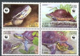 Laos Lao 2004 Yvertn° 1551-1554 Mi 1927-1930 *** MNH Faune WWF Tortues Schildpadden - Laos