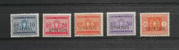 Montenegro 1971 Segnatasse D'Italia Del 1934 Sovrastampa - Serie Completa 5 Valori ** - Montenegro