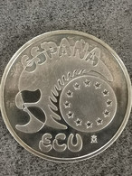 5 ECU ARGENT 1989 UNC ESPAGNE SPAIN ESPANA SILVER PLATA - Sammlungen