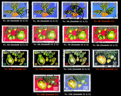 POLYNESIE 1977 - Yv. Service 1 à 15 A Ou B Ou C Sauf 9 Obl.   Cote= 67,65 EUR - Fruits (14 Val.)  ..Réf.POL25333 - Officials