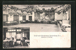 AK Spremberg, Gasthaus Kretscham Mit Saal Von A. Hörnig - Spremberg