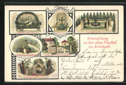 Lithographie Arnstadt, Erinnerung An Den Alten Friedhof - Arnstadt