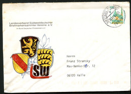 Bund PU290 B1/009 WAPPEN SÜDWESTDEUTSCHLAND Gebraucht Ubstadt-Weiher 1994 - Enveloppes Privées - Oblitérées