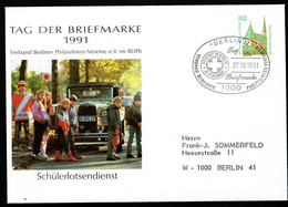 Bund PU290 C2/001-II SCHÜLERLOTSENDIENST Sost. Berlin 1991 - Private Covers - Used