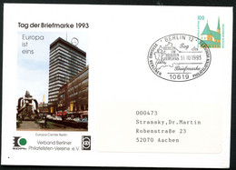 Bund PU290 C2/002-I EUROPA-ZENTRUM BERLIN Sost. 1993 - Private Covers - Used