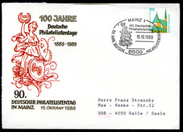 Bund PU290 D2/025-I PHILATELISTENTAG MOGUNTIA Sost. Mainz 1989 - Privatumschläge - Gebraucht