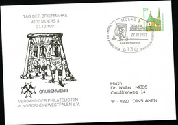 Bund PU290 D2/026-II GRUBENWEHR MOERS Sost. 1991 - Privé Briefomslagen - Gebruikt