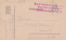 Feldpostkarte K.u.k. Festungsartillerieregiment Graf Colloredo-Mels Nr. 4 - 1918 (56138) - Covers & Documents