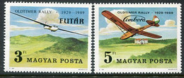 HUNGARY 1989 Gliding Oldtimer-Rally MNH / **.  Michel 4033-34 - Unused Stamps
