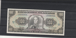 Equateur  - Billet 100 Sucres Série VO N° 16886855 Du 29/4/1986 - TB - Ecuador