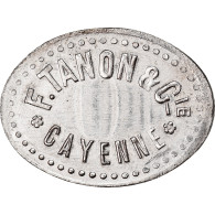 Jeton, FRENCH GUIANA, Cayenne, F. Tanon Et Cie, 10 Centimes, C. 1928, TTB+, Zinc - Monétaires / De Nécessité