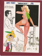 ISERE 38 BOURGOIN JALLIEU CARTE PIRATE SALON CARTOPHILE EN 1986 FEMME NUE DE ROBERT FARABOZ ET JEAN BRIAN - Bourgoin