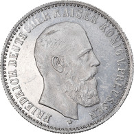 Monnaie, Allemagne, Friedrich III, 2 Mark, Uniface Obverse Die Trial, SUP+, Tin - Proeven & Herslagen