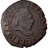 Monnaie, France, Henri III, Denier Tournois, 1589, Rouen, TB+, Cuivre - 1574-1589 Henry III