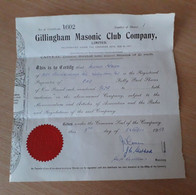 Gillingham Masonic Club Company - 1958 - Autres & Non Classés