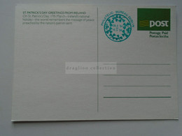 D179354  Ireland 1984   - Postal Stationery - Postage Paid -  Philatelic Bureau DUBLIN -St. Patrick's Day Greetings - Entiers Postaux