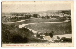 Carmarthen And River Towy , Galles 1903 # Valentines Series # - Carmarthenshire