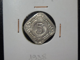 Pays-Bas Pièce 5 Cent De 1938 - 5 Centavos