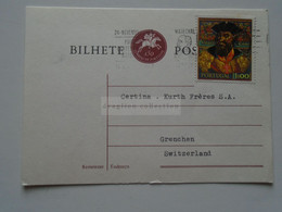 D179362    Portugal - Postcard  -VASCO De GAMA   Cancel MELO - Sent To  Grenchen  Switzerland - Autres & Non Classés