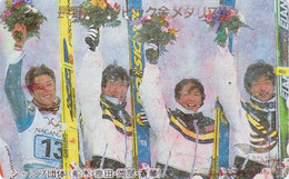 TC JAPON / 110-016 - SPORT - JEUX OLYMPIQUES NAGANO Médaillés ** Série Harmony Fund ** - OLYMPIC GAMES JAPAN Phonecard - Jeux Olympiques