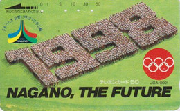 TC JAPON / 110-011 - SPORT - JEUX OLYMPIQUES NAGANO ** THE FUTURE ** - OLYMPIC GAMES JAPAN Phonecard - Jeux Olympiques