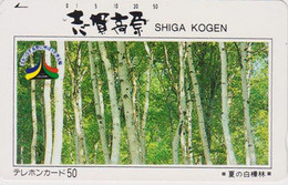 TC JAPON / 110-011 - SPORT - JEUX OLYMPIQUES NAGANO - SHIGA KOGEN Forest - OLYMPIC GAMES JAPAN Phonecard - Juegos Olímpicos