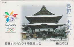 TC JAPON / 271-03230 - SPORT - JEUX OLYMPIQUES NAGANO - Pagode Temple  - OLYMPIC GAMES JAPAN Free Phonecard - Juegos Olímpicos