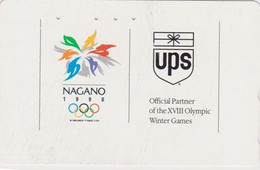 TC JAPON / 110-016 - SPORT - JEUX OLYMPIQUES NAGANO ** SPENSOR UPS  **  - OLYMPIC GAMES JAPAN Phonecard - Juegos Olímpicos