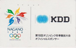 TC JAPON / 110-016 - SPORT - JEUX OLYMPIQUES NAGANO ** SPENSOR KDD  **  - OLYMPIC GAMES JAPAN Phonecard - Jeux Olympiques