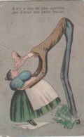 Caricature (Maigre Géant Embrassant Petite Grosse Femme) "Il N'y A Rien De Plus Agréable Que D'avoir Une Petite Femme" - Unclassified