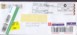 Canada Registered Recommandé Label CLINTON (ON) 2021 Cover Lettre BRØNDBY STRAND Denmark - Briefe U. Dokumente