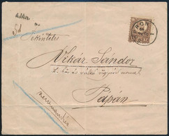 ~1873 Réznyomat 15kr Távolsági Ajánlott Levélen "SOPRON" - Pápa - Otros & Sin Clasificación