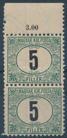 ** 1903 Zöldportó "B" 5f ívszéli Pár 11 1/2 Fogazással, Csillag Vízjellel (32.000+++) - Otros & Sin Clasificación