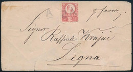 Ca. 1872 Fiumében Feladott Hajós Levél "p. Vapore" Kézírással, Réznyomat 5kr Bélyeggel, "S A" Hajóbélyegzéssel (valószín - Other & Unclassified