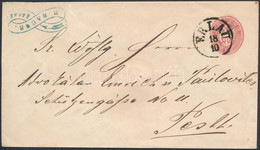 ~1863 5kr Díjjegyes Boríték / PS-cover "ERLAU" - Pesth - Altri & Non Classificati