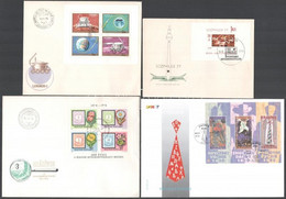 20 Db Boríték Blokkokkal, Köztük FDC-k Is - Other & Unclassified