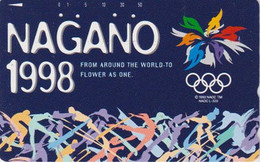 TC JAPON / 110-186808 - SPORT JEUX OLYMPIQUES NAGANO ** FROM AROUND THE WORLD ** - OLYMPIC GAMES JAPAN Free Phonecard - Jeux Olympiques