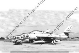 PHOTO AVION  RETIRAGE REPRINT    REPUBLIC Republic F-84F Thunderstreak EN ALIGNEMENT  29068 - Aviación