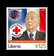 Liberia 2021 Mih. 8287 State Leaders Facing COVID-19 Coronavirus. President Of France Giscard D'Estaing MNH ** - Liberia