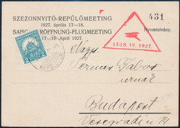 1927 Szezonnyitó Repülőmeeting Mátyásföldön Sorszámozott (431) Levelezőlap (példányszám: 1.000 Db) - Other & Unclassified
