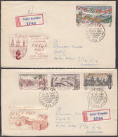 1961 Nemzetközi Bélyegkiállítás (III) Sor Mi 1311-1314 2 Db Ajánlott FDC-n - Autres & Non Classés