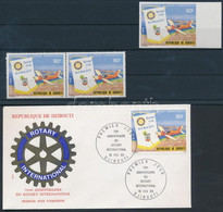 ** 1980 Rotary, Sportrepülő Bélyeg Párban + 1 Db Vágott Bélyeg Mi 266 + FDC - Altri & Non Classificati